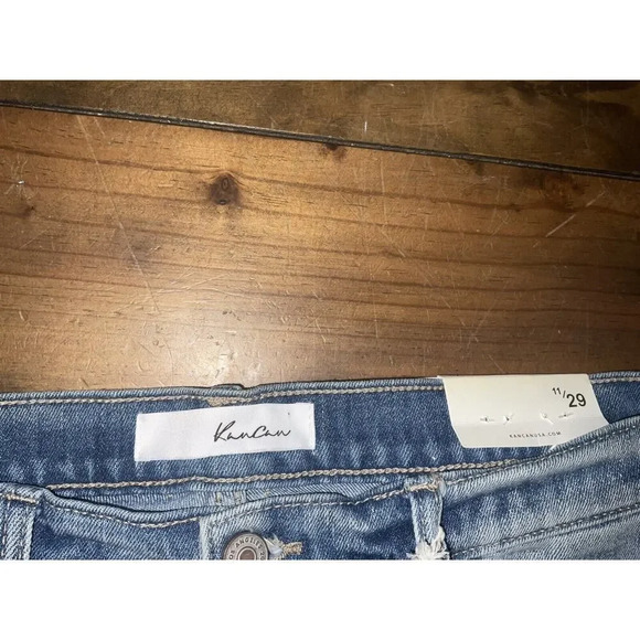 Kancan Women's Jeans Straight Fit Distressed Medium Wash Size 11/29 - Picture 4 of 10